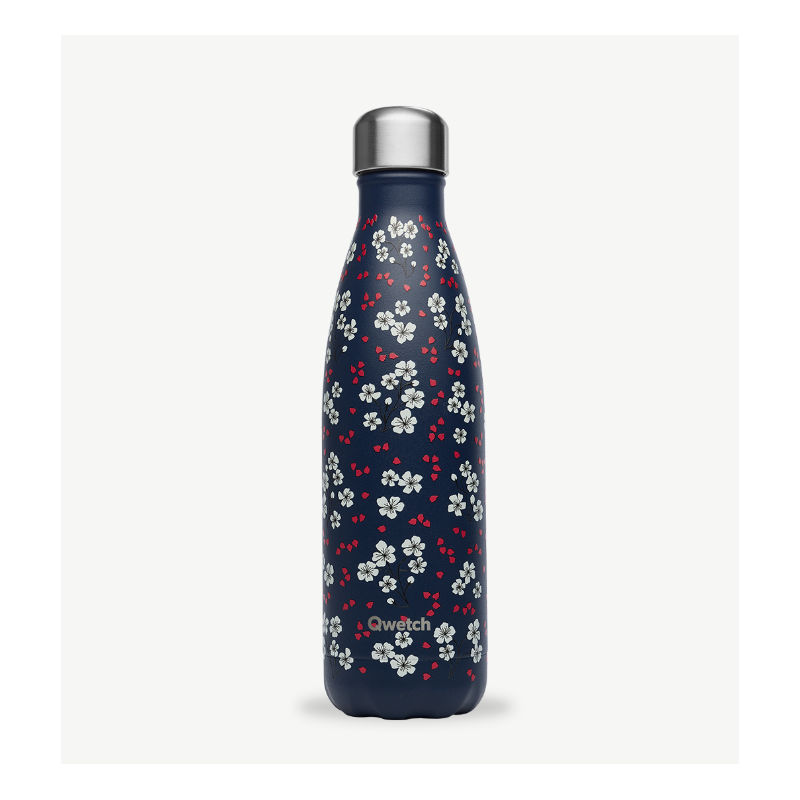 Bouteille isotherme Hanami Bleu 500ml © QWETCH