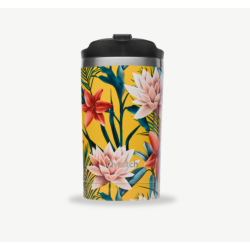 Travel Mug Tropical jaune 300ml © QWETCH