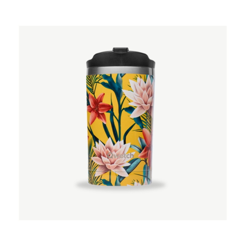 Travel Mug Tropical jaune 300ml © QWETCH