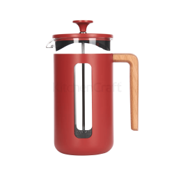 Cafetière piston Pisa rouge 8 tasses 1L