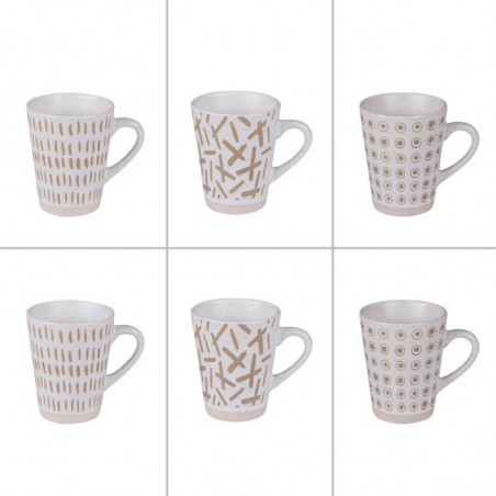 Coffret 6 tasses à café 10cl en porcelaine Shapes