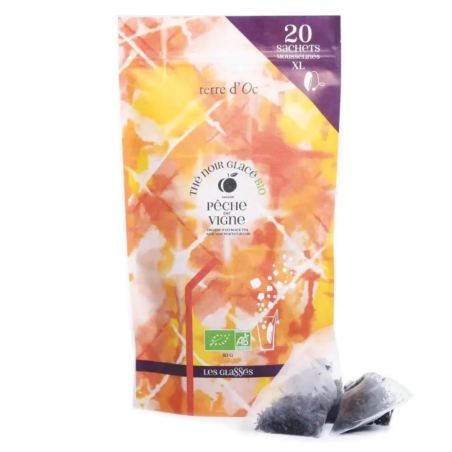 Thé Noir glacé Bio Pêche de Vigne 20 sachets © Terre d'Oc