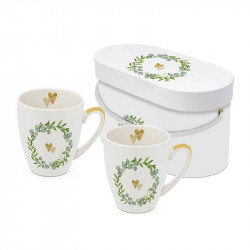 set 2 mugs Two Hearts 350ml