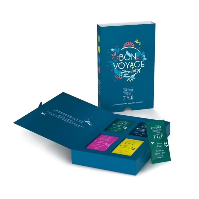 Coffret thé - Bon Voyage Gourmand - 4 thés - 20 sachets