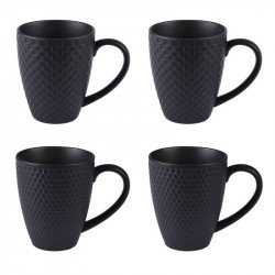 Coffret 4 mugs black mat 35 cl