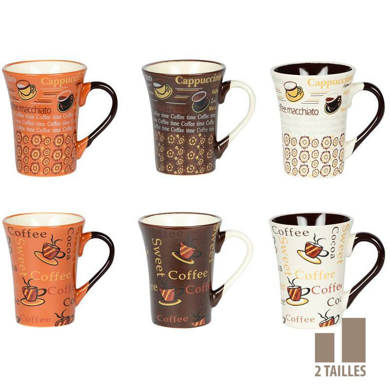 Coffret 6 tasses - 15 ou 30 cl Contenance 15 cl