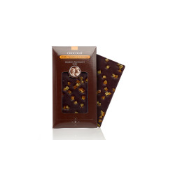 Tablette chocolat noir et écorces d'orange